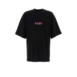 Oamc Men Black Cotton T-Shirt